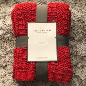 Threshold knit throw blanket